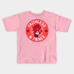 Faithless and Fierce - Cute Queer Atheist Devil Kids T-Shirt